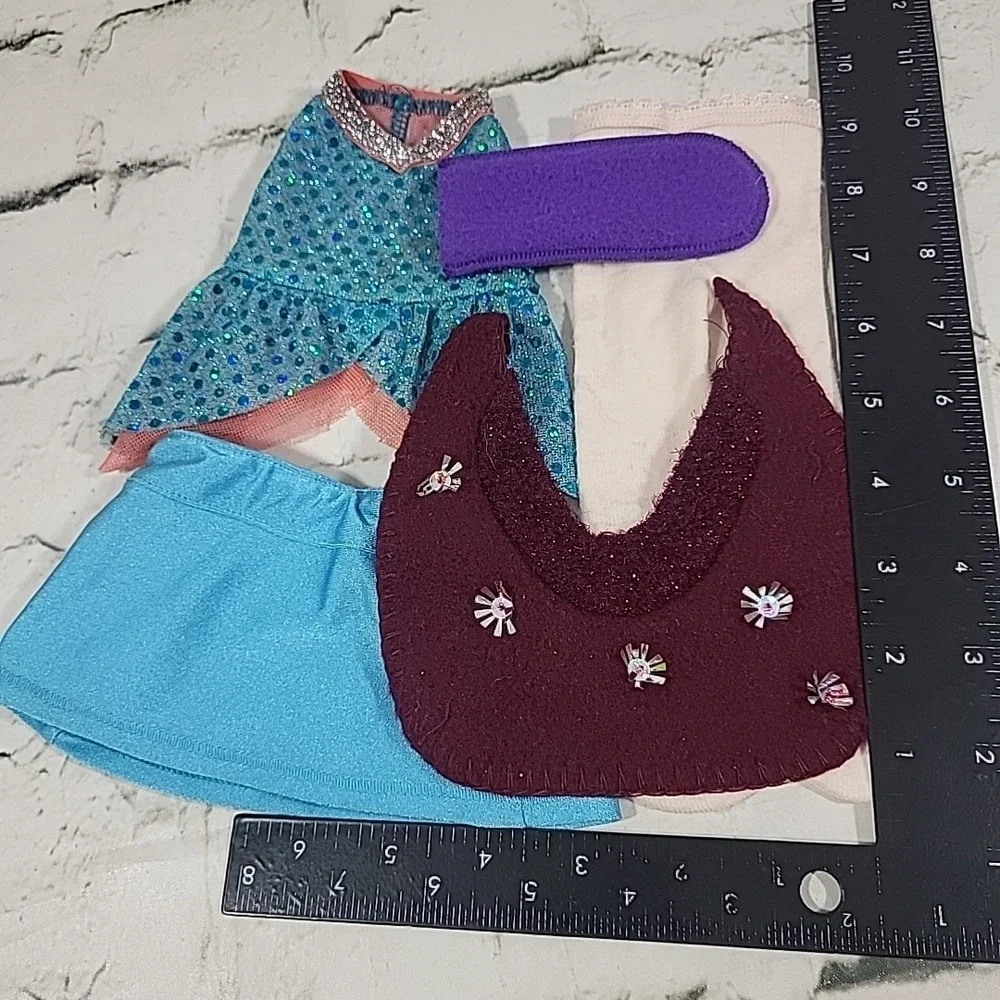 American Girl Doll Clothes Accessories Lot Of 5pcs Skirt‎ Tights Eyeglass Case